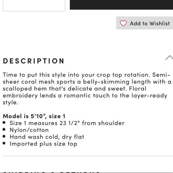 Torrid coral lace crop top size large semi sheer mesh - Picture 4 of 6